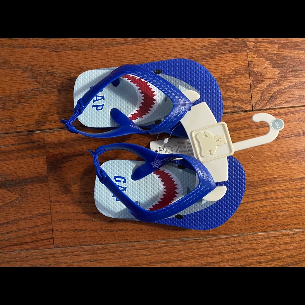 Blue flip flops